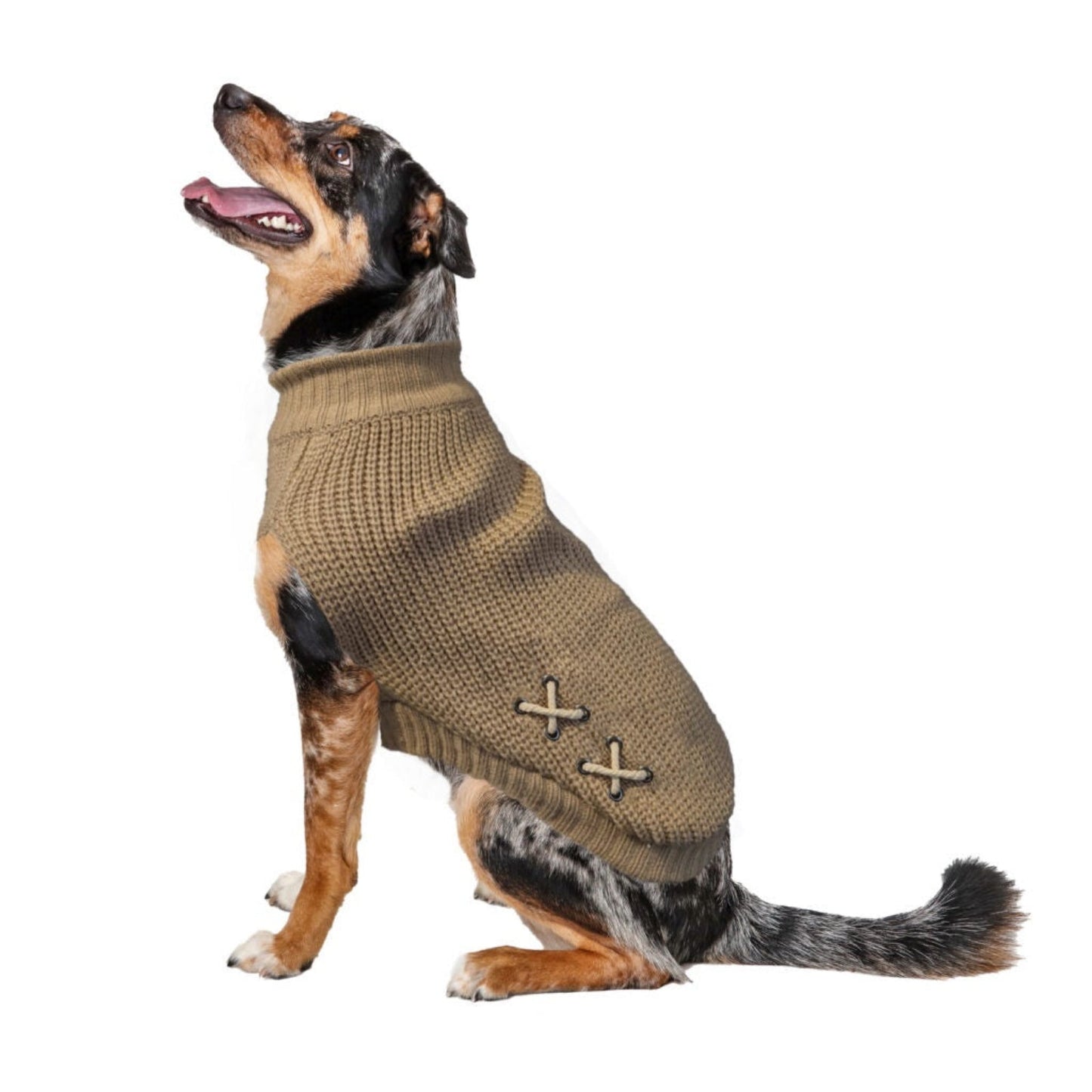 Fashion pet criss cross sweater medium
