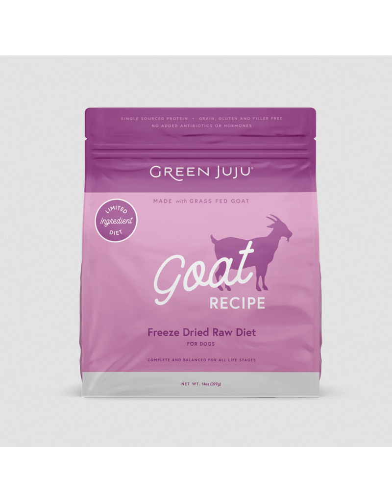 Green Juju Freeze Dried Raw Diet Dog Goat 14oz