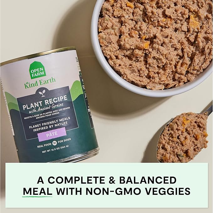 Open farm kind earth plant recipe wet canned dog food 12.5oz