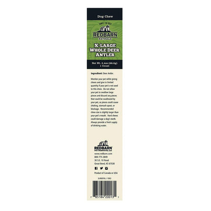 Redbarn Whole Deer Antler X-Large for Dogs