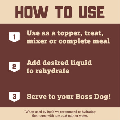 Boss Dog Complete & Balanced Freeze Dried Raw Diet for Dogs, Fish Recipe, 12 oz Bag