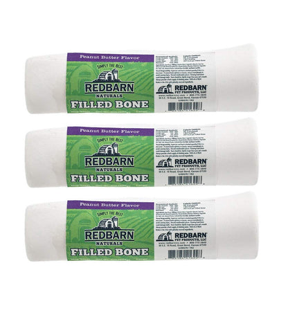 Redbarn Peanut Butter Flavor Filled Naturals Bone Dog Chews, Large