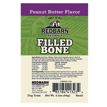 Redbarn Peanut Butter Flavor Naturals Filled Bone Dog Chew small