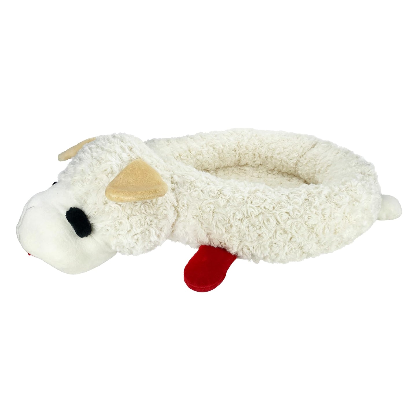 Multipet Lamb Chop Bed for Dogs, white, 27.0"L x 18.5"W x 5.5"Th
