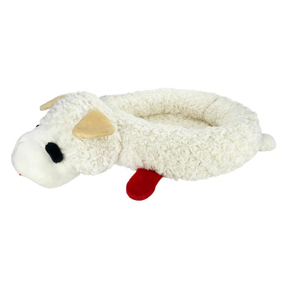 Multipet Lamb Chop Bed for Dogs, white, 27.0"L x 18.5"W x 5.5"Th