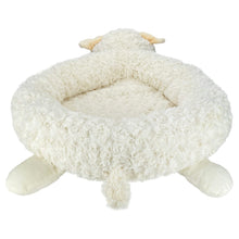 Multipet Lamb Chop Bed for Dogs, white, 27.0"L x 18.5"W x 5.5"Th