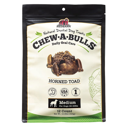 Redbarn Chew-A-Bulls (Size: Medium, Shape: Toad, 12-Count