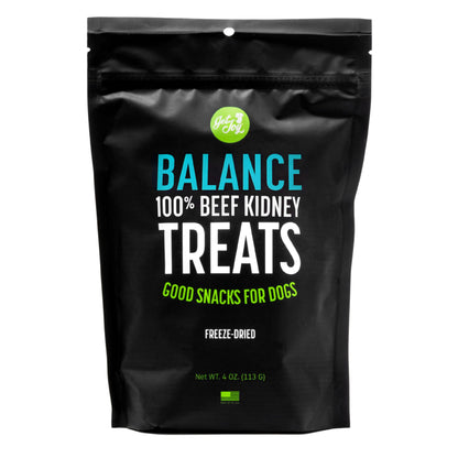 Get Joy Freeze Dried Superfood 100% Beef Kidney Dog Treats, 4 Ounce Bag, Single Ingredient Organ Meat, High Protein, Immune Health, Muscle Repair, Grain Free, Gluten Free, Made in USA