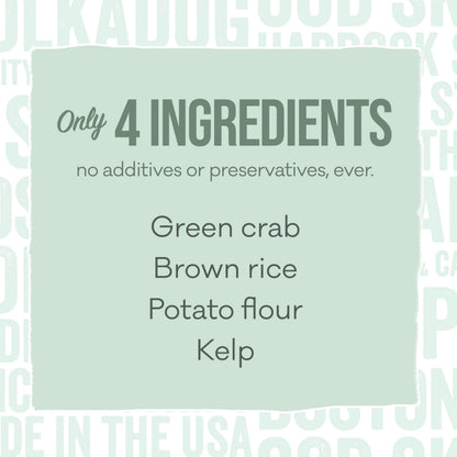 Polkadog Green Monstah Bones Crunchy Treats - Dog Treat for Small & Large Dogs with Vitamin-Rich Kelp, Omega-3, Protein - New England Green Crab & Kelp Blend - Training Size