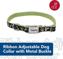 Ribbon Adjustable Dog Collar with Metal Buckle dog collar size large 18-26”