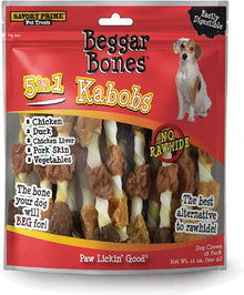 Beggar bones 5 in 1 kabobs savory prime pet treats 12 oz