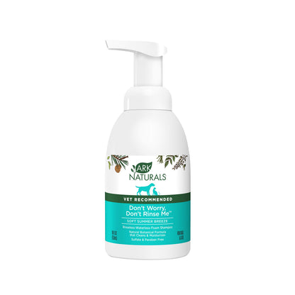 Ark Naturals Don't Worry Don't Rinse Me, Waterless No Rinse Shampoo for Dogs and Cats, Freshens and Removes Odors, 18oz Bottle,Blue