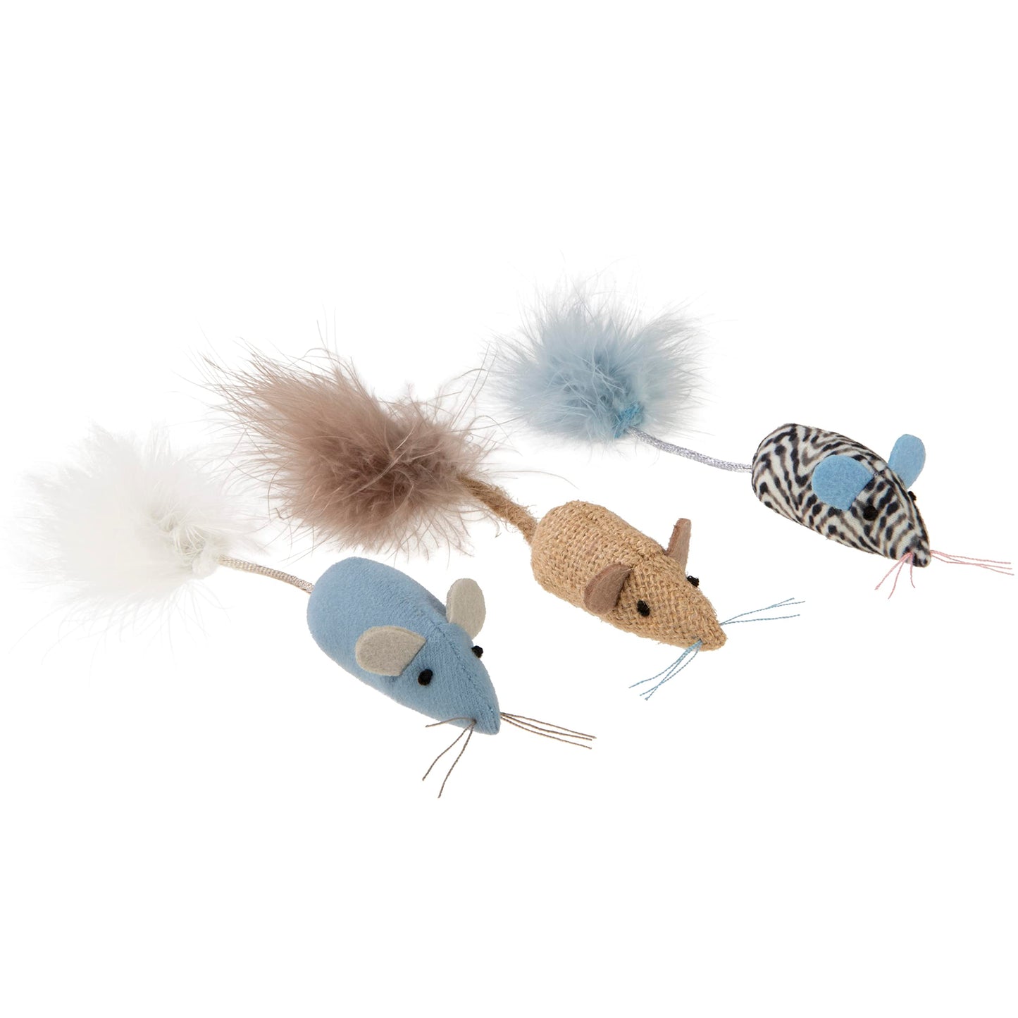 SmartyKat Instincts 3-Pack Catnip Caravan Mice Plush Cat Toys, Contains Catnip & Silvervine - Multicolor