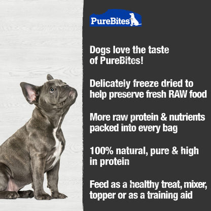 PureBites Cheese Freeze Dried Dog Treats, 1 Ingredient, Made in USA, 4.2oz