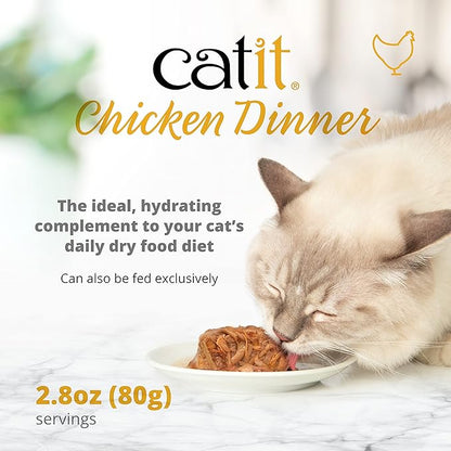 Catit chicken dinner with layer of liver and sweet potato