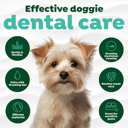 TropiClean Fresh Breath Finger Toothbrushes for Dogs & Puppies | Gentle Soft Toothbrush Alternative for Easy Teeth Cleaning