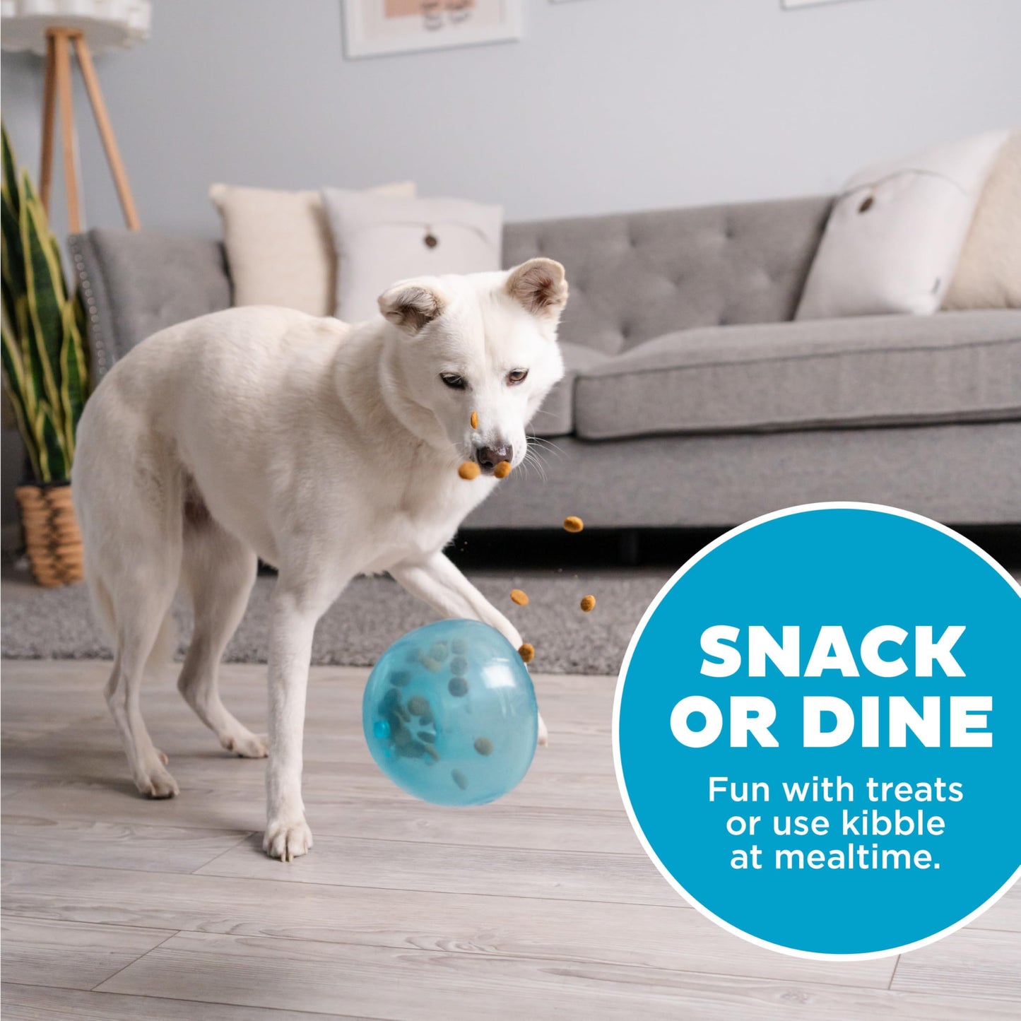 Outward Hound by Planet Dog Snoop Interactive Treat Dispensing Dog Toy, Large, Blue
