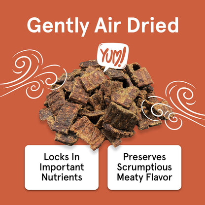 Real Meat Dog Treats - 4oz Bag of Bite-Sized Air-Dried Venison Jerky for Dogs - Grain-Free Jerky Dog Treats Made up of 95% Human-Grade, Free-Range, Grass Fed Venison - Natural High Protein Dog Treats