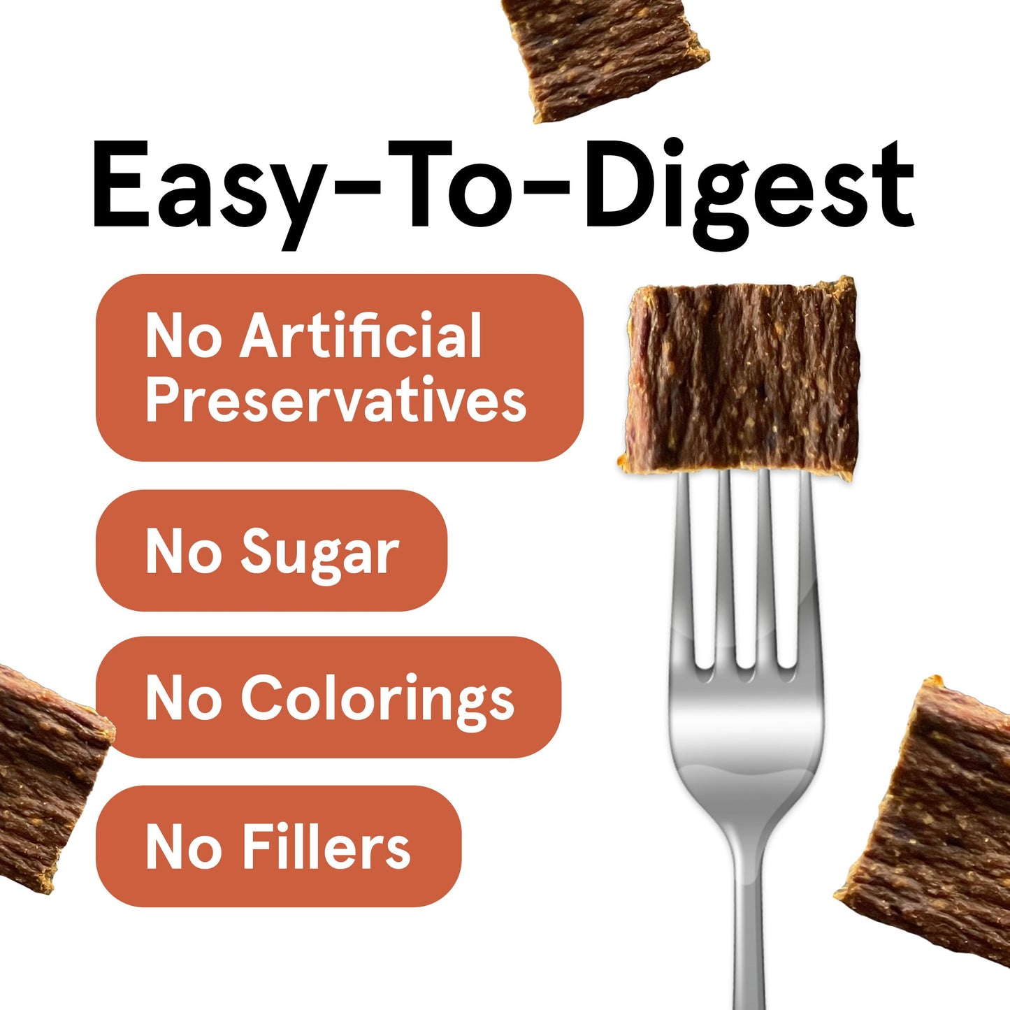 Real Meat Dog Treats - 4oz Bag of Bite-Sized Air-Dried Venison Jerky for Dogs - Grain-Free Jerky Dog Treats Made up of 95% Human-Grade, Free-Range, Grass Fed Venison - Natural High Protein Dog Treats