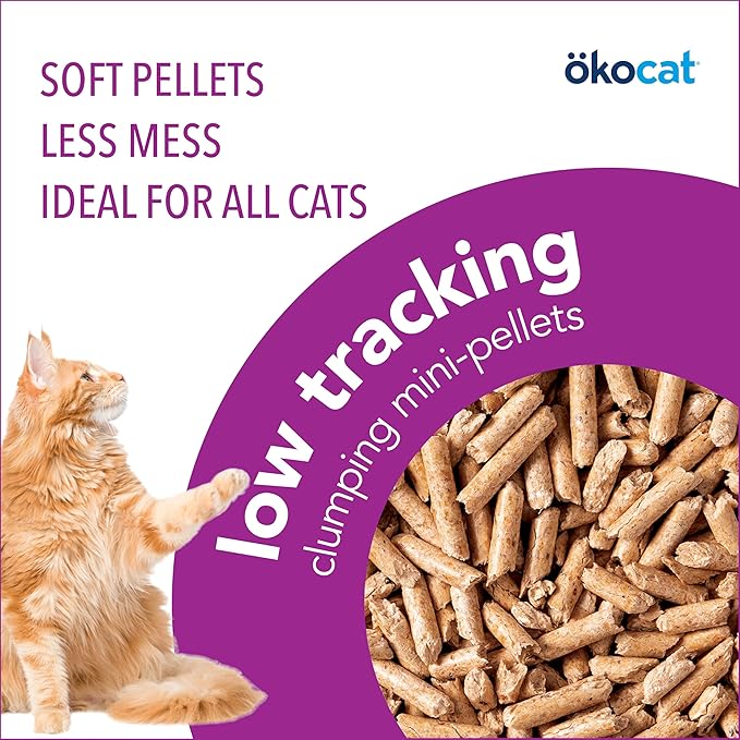 Okocat Super Soft Clumping Wood Delicate Paws Cat Litter, 14.8 lbs.