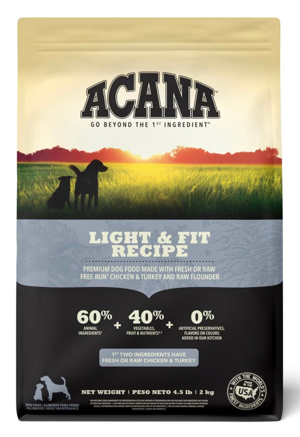 ACANA Light & Fit Recipe Grain - Free Adult Dry Dog Food, 4.5 - lb bag
