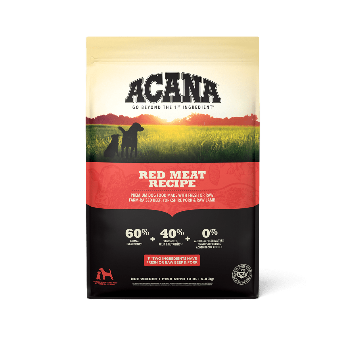 Acana red meat recipe dog food 32lbs