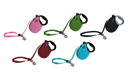 Alcott Adventure Retractable Reflective Belt Leash, 16' Long, Small for Dogs Up to 45 lbs, Red with Black Soft Grip Handle,RLSH AA SM RD