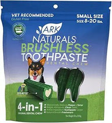 Ark naturals brushless toothpaste dental chews for dogs 8 - 20lbs