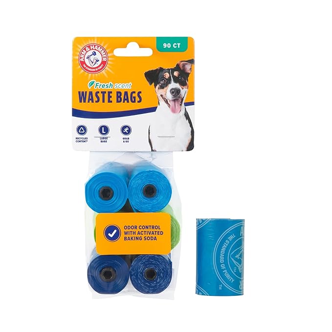 Arm and hammer waste bags with odor control