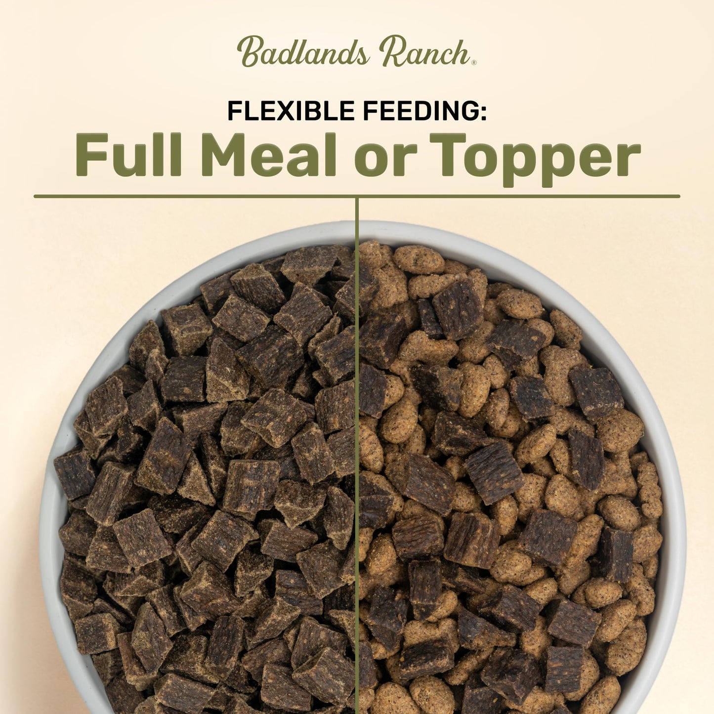 BADLANDS RANCH - Superfood Complete, Air - Dried Adult Dog Food - High Protein, Zero Fillers, Superfood Nutrition by Katherine Heigl (24 oz. Wild Fish and Turkey Formula)