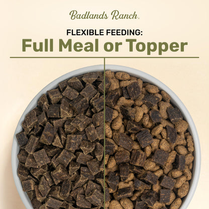 BADLANDS RANCH - Superfood Complete, Air - Dried Adult Dog Food - High Protein, Zero Fillers, Superfood Nutrition by Katherine Heigl (24 oz. Wild Fish and Turkey Formula)