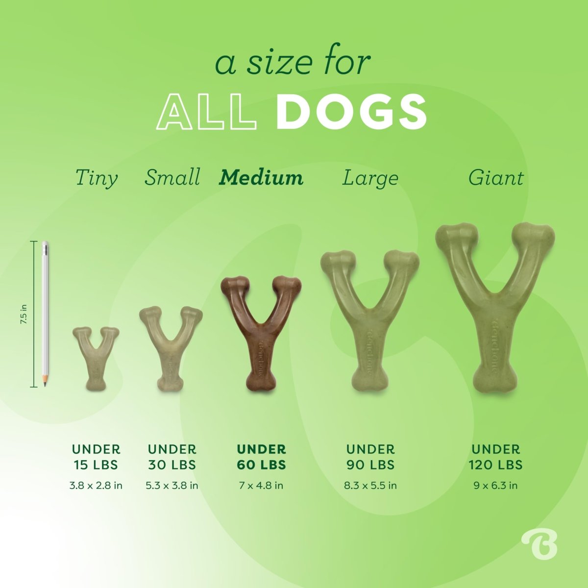Benebone Indestructible Wishbone Dog Chew Toy for Aggressive Chewers, Long Lasting Tough Boredom Breaker for Dogs, Real Peanut Flavour, For Medium Dogs, Made in the USA. - 854111004019