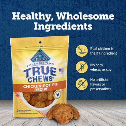 Blue buffalo dog treats true chews chicken pot pie recipe 12 oz