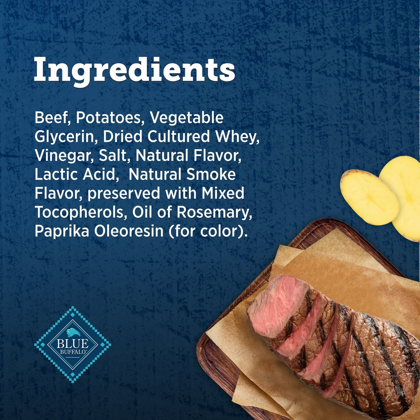 Blue buffalo dog treats true chews premium grillers with real steak 12 oz