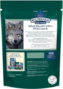 Blue buffalo wilderness trail treats high protein biscuits duck recipe crunchy dog treats 10 oz