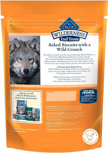 Blue buffalo wilderness trail treats high protein biscuits turkey recipe crunchy dog treats 10 oz