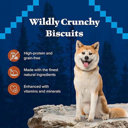 Blue buffalo wilderness trail treats high protein biscuits turkey recipe crunchy dog treats 10 oz