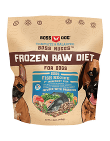 Boss dog nuggs frozen raw diet fish recipe 3lb
