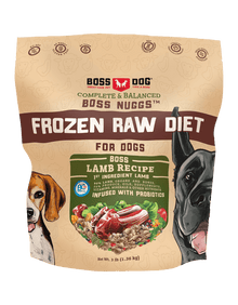 Boss dog nuggs frozen raw diet lamb recipe 3lb