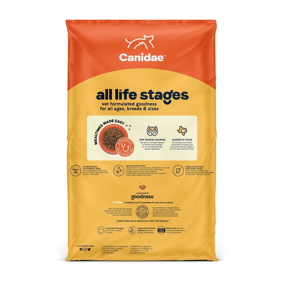 Canidae All Life Stages Premium Dry Dog Food for All Breeds, All Ages, Chicken Meal & Rice Recipe, 27 lbs. - 640461011308