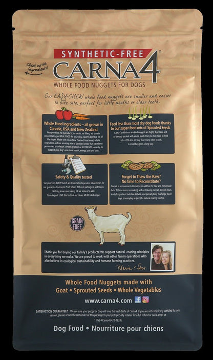 Carna4 quick baked air dried whole food - goat recipe 10lb
