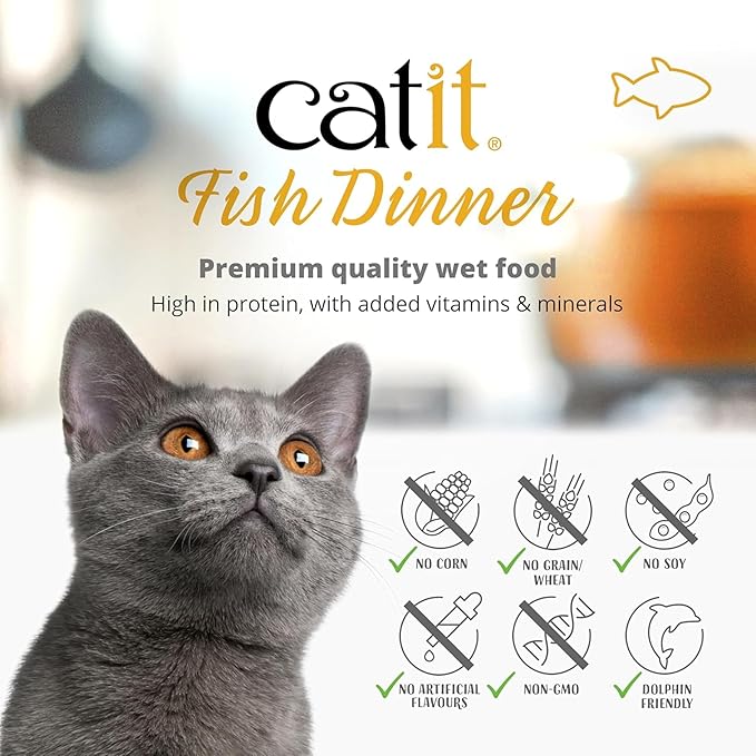 Catit fish dinner with layer of tilapia and potato