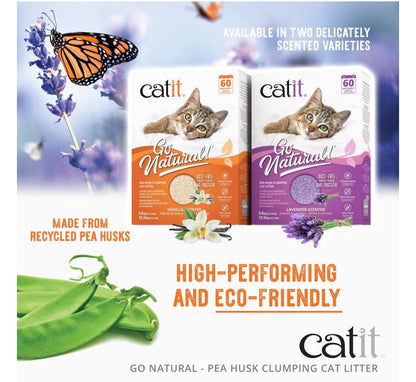 Catit Go Natural Pea Husk Clumping Cat Litter, Natural, 12.3 - lb box