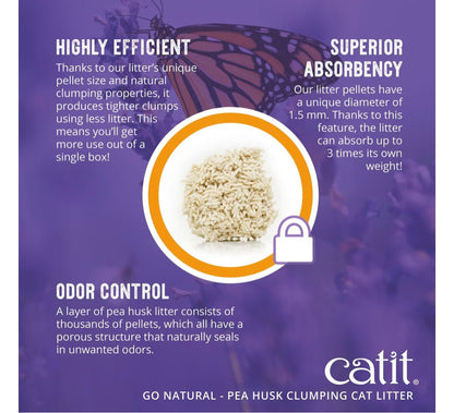 Catit Go Natural Pea Husk Clumping Cat Litter, Natural, 12.3 - lb box