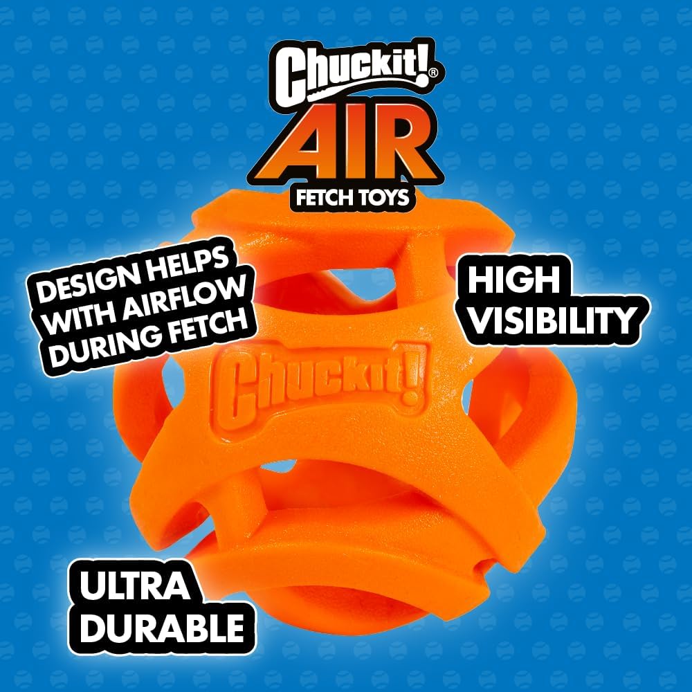 Chuckit Air Fetch Ball Dog Toy, Large (3 Inch Diameter), for dogs 60 - 100 lbs - 029695319334