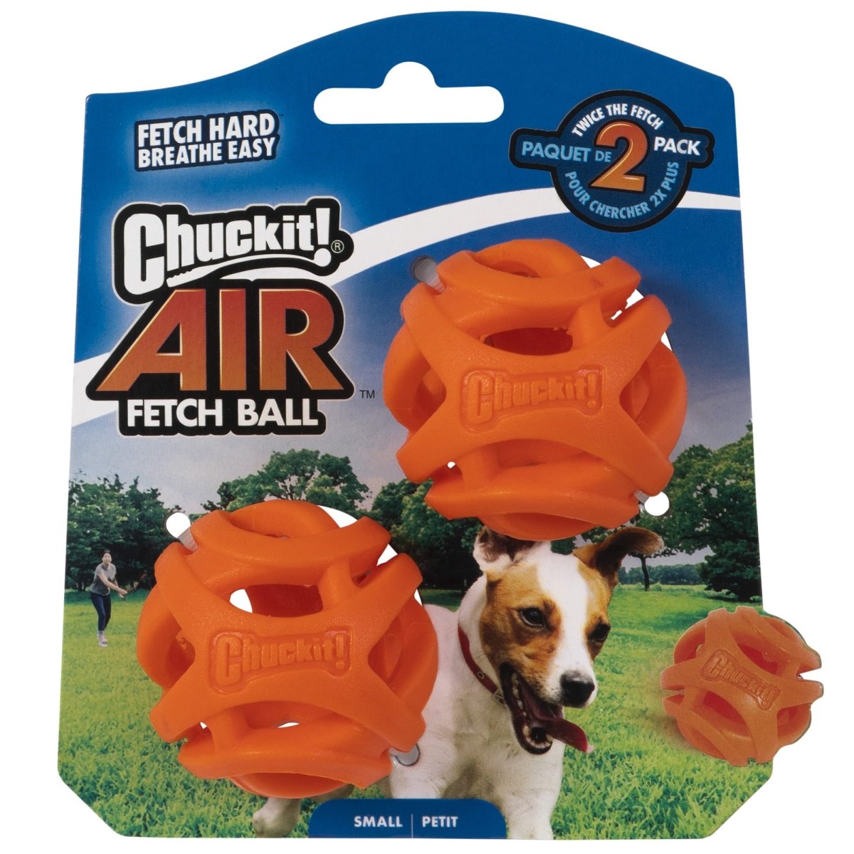 Chuckit Air Fetch Ball Dog Toy, Small (2 Inch Diameter), for dogs 0 - 20 lbs - 029695319310