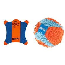 Chuckit! Flying Squirrel Fetch Dog Toy - Size Medium (9.5") - Orange & Blue for Medium Dog Breeds & Fetch Ball Dog Toy (4.75 Inch)