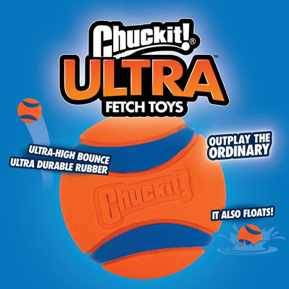 Chuckit! Ultra Ball Dog Toy, Medium (2.5 Inch Diameter) Pack of 1, for breeds 20 - 60 lbs - 660048001683