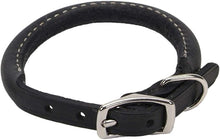 Circle T Oak Tanned Leather Round Dog Collar