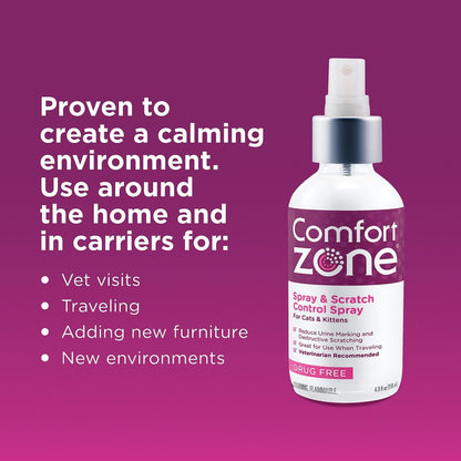 Comfort Zone Cat Calming Spray: Travel Size (2oz) - 039079002141